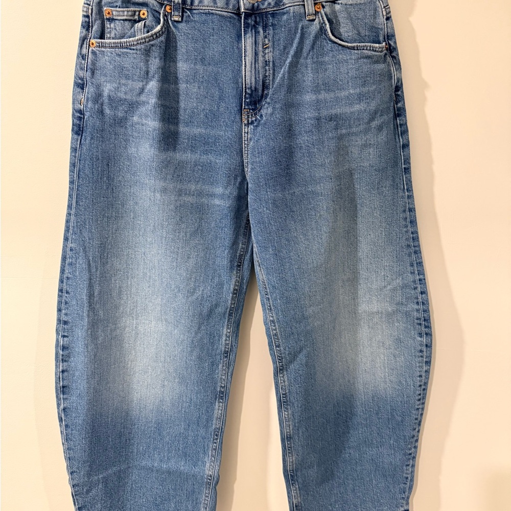 Marks & Spencer Women's Light Blue Horseshoe BarrelJeans